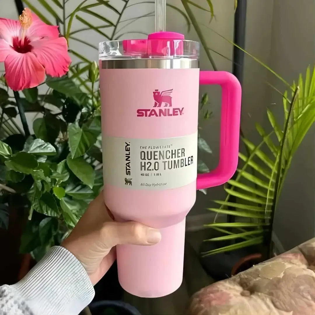 Stanley Tumbler 40oz (1200ml) – Stainless Steel Vacuum Insulated Cup with Straw & Lid | Leakproof Travel Tumbler Mug for Hot & Cold Drinks | Coffee Thermos Water Bottle for Gym, Office, Outdoor & Gifts